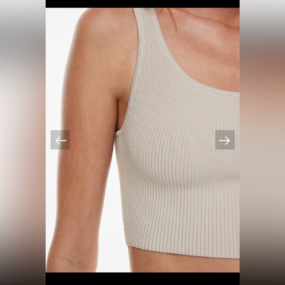 Babaton Aritzia  Sculpt Knit
Squareneck Cropped Tank Taupe Size Small - Picture 8 of 12